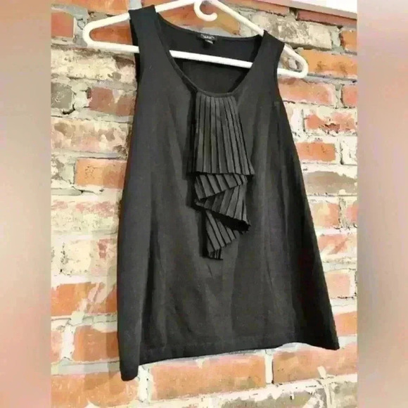 Talbots Ruffled Detailed Black Tank‎ Size Small - Picture 4 of 5
